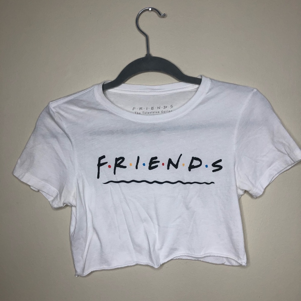 Friends White Crop Top
